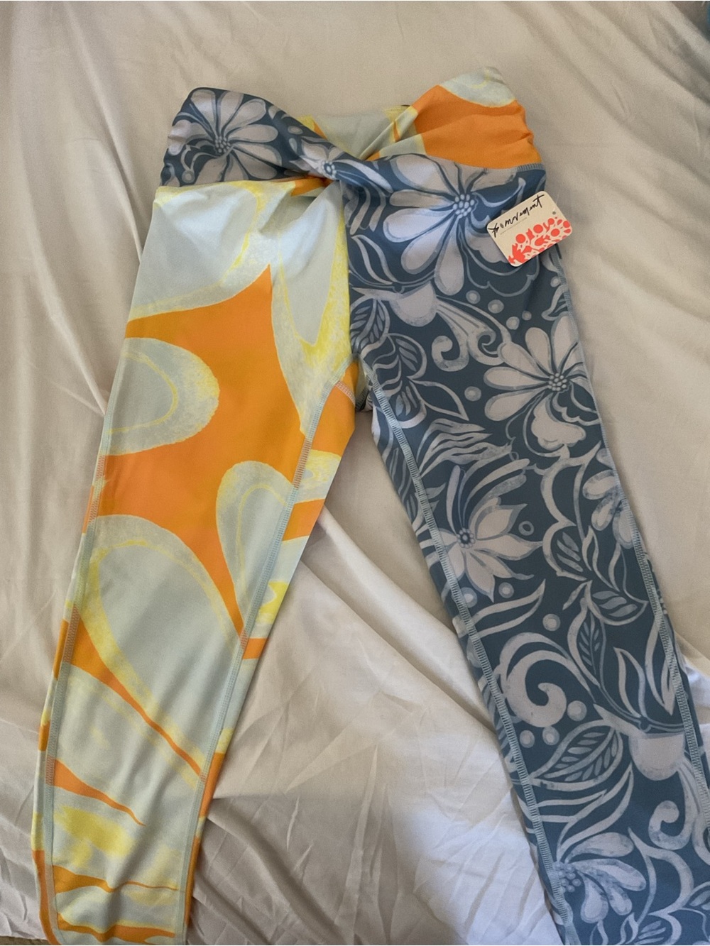 FP Movement by Free People Girls' Floral & Orange Graphic Leggings